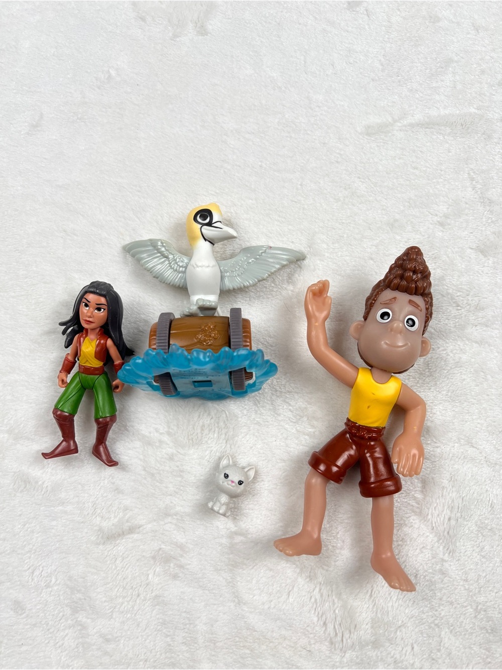 Disney Pixar Toy Figure Lot 4 Alberto Luca Raya Scuttle Little Mermaid Cat